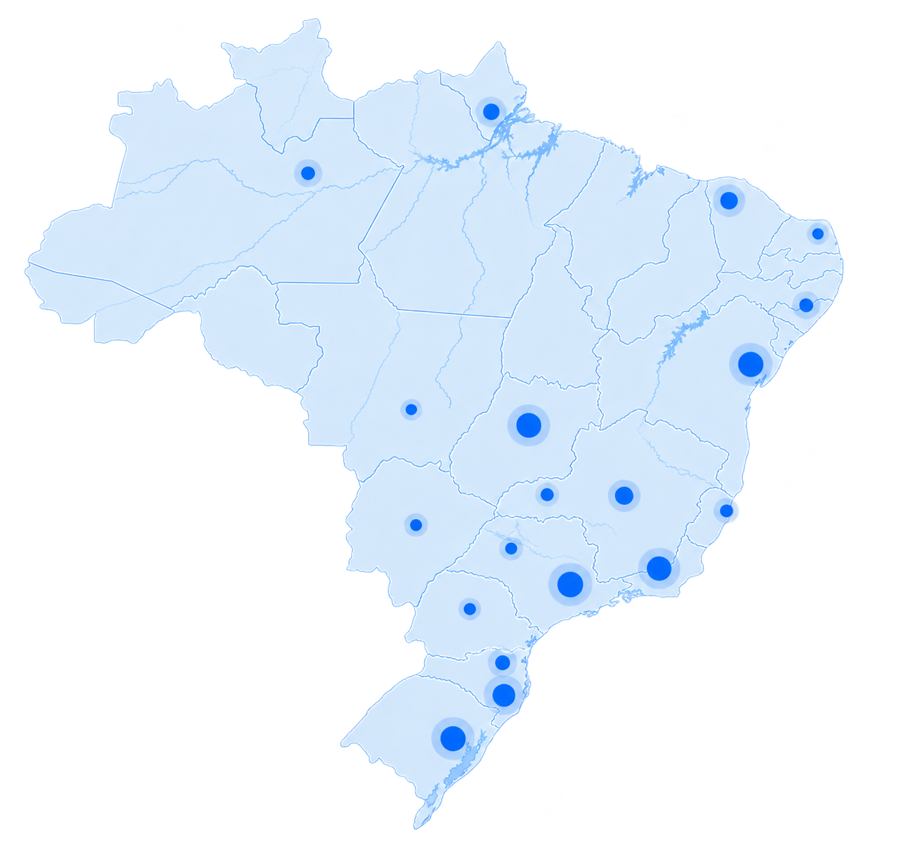 Mapa da FIND com distribuição territorial de empresas e oportunidades